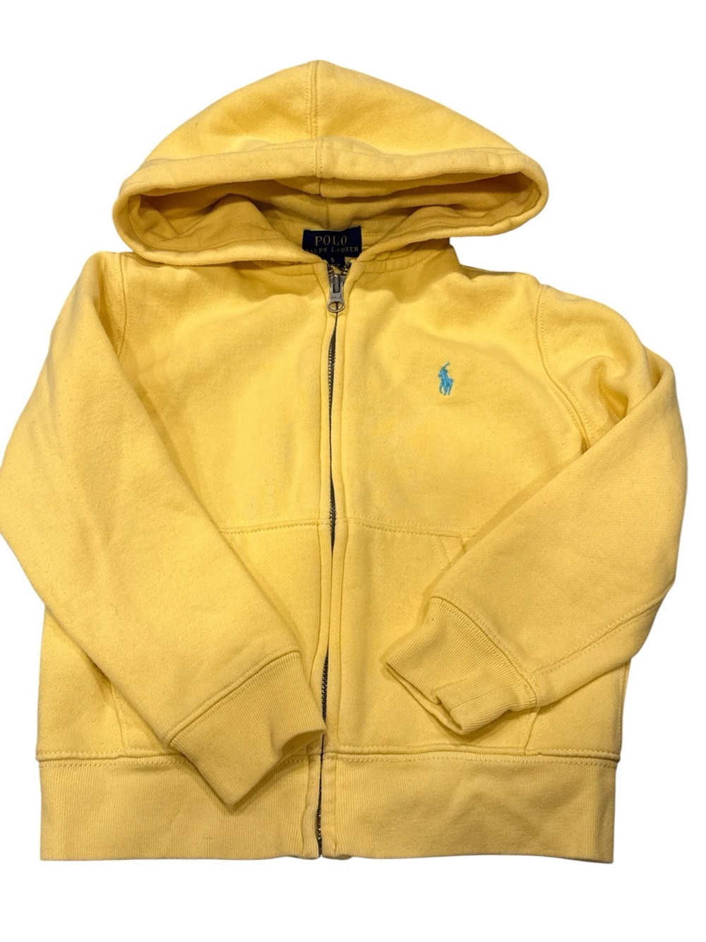 Polo Ralph Lauren Boys Full Zip Fleece Hoodie Sweatshirt Pony Logo Size 5